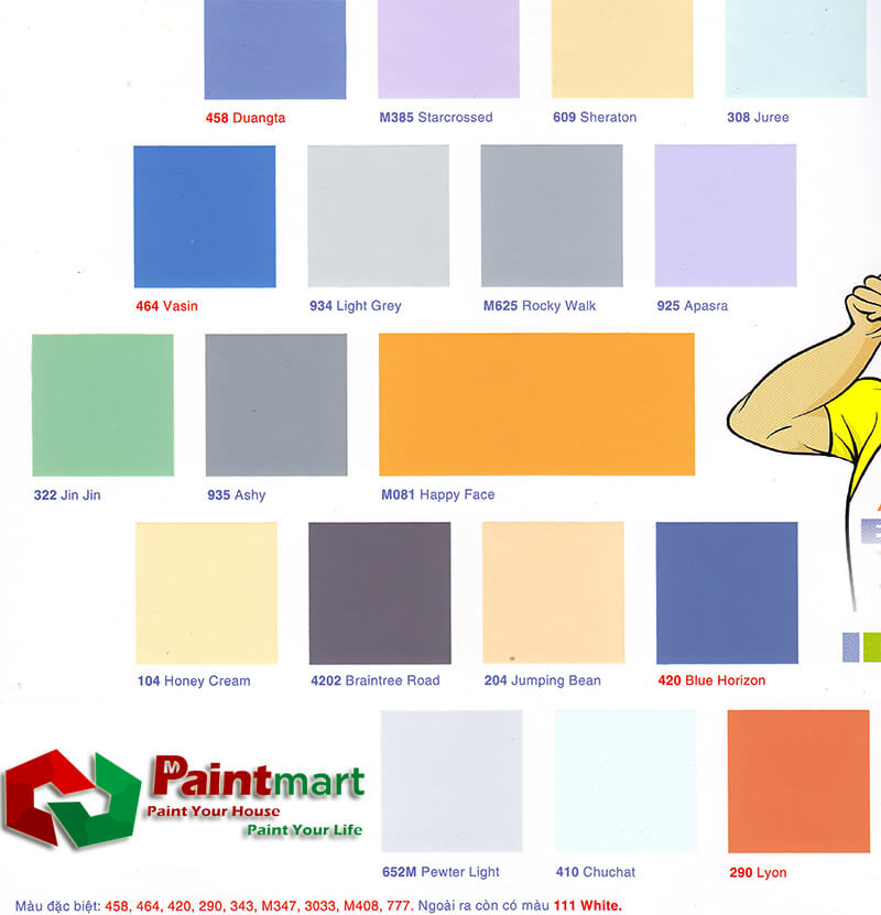 bảng màu sơn ngoại thất expo easy for exterior - 01